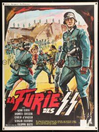 3e615 TEN ITALIANS FOR ONE GERMAN French 1p '62 Belinsky art of Nazi soldiers taking prisoners!