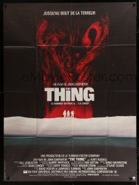 3e618 THING French 1p '82 John Carpenter, cool sci-fi horror art, the ultimate in alien terror!