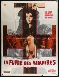 3e637 WEREWOLF VS VAMPIRE WOMAN French 1p '73 wild images from sexy Spanish horror thriller!