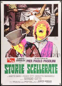 3e127 BAWDY TALES Italian 1p '73 Pier Paolo Pasolini's Storie Scellerate, great Symeoni art!