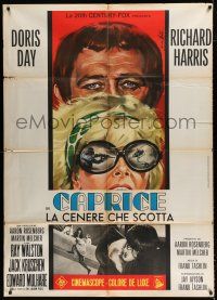 3e145 CAPRICE Italian 1p '67 different art of Doris Day & Richard Harris by Enzo Nistri!