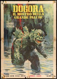 3e159 DAGORA THE SPACE MONSTER Italian 1p '71 Uchu daikaiju Dogora, cool different Godzilla art!