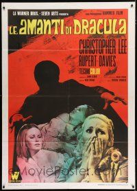 3e172 DRACULA HAS RISEN FROM THE GRAVE Italian 1p '69 Hammer, different image of vampire victims!