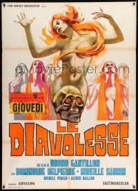 3e186 GIRL SLAVES OF MORGANA LE FAY Italian 1p '72 art of sexiest slaves by Sandro Symeoni!