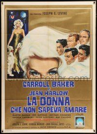 3e192 HARLOW Italian 1p '65 sexy Carroll Baker in the title role, different art!