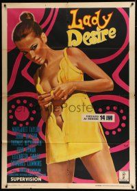 3e214 LADY DESIRE Italian 1p '69 best full-length art of sexiest Margaret Taylor by Mos!