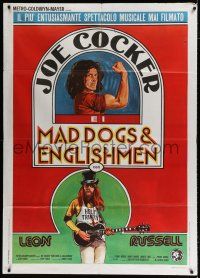 3e228 MAD DOGS & ENGLISHMEN Italian 1p '71 rock 'n' roll, great art of Joe Cocker & Leon Russell!