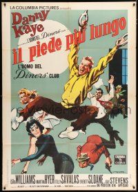 3e230 MAN FROM THE DINERS' CLUB Italian 1p '63 different De Seta art of Danny Kaye!