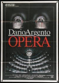 3e256 OPERA Italian 1p '87 written and directed by Dario Argento, cool creepy Casaro artwork!