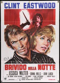3e264 PLAY MISTY FOR ME Italian 1p '71 classic Clint Eastwood, Jessica Walter, cool different art!