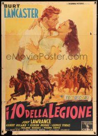 3e294 TEN TALL MEN Italian 1p '51 Burt Lancaster, different French Foreign Legion art by Capitani!