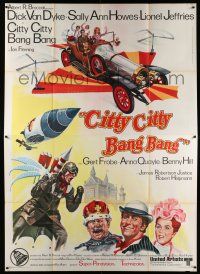 3e015 CHITTY CHITTY BANG BANG Italian 2p '69 Dick Van Dyke, Sally Ann Howes, art of flying car!