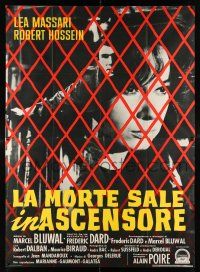 3e078 PARIS PICK-UP Italian 2p '63 Le Monte-Charge, Lea Massari, Robert Hossein, murder mystery!