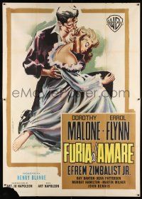 3e100 TOO MUCH, TOO SOON Italian 2p '58 Dorothy Malone as Diana Barrymore, different Symeoni art!