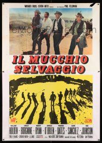 3e112 WILD BUNCH Italian 2p '69 Sam Peckinpah cowboy classic, William Holden, different image!