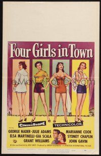 3e652 4 GIRLS IN TOWN WC '56 sexy Julie Adams, Marianne Cook, Elsa Martinelli & Gia Scala!