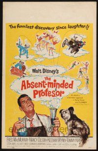 3e657 ABSENT-MINDED PROFESSOR WC '61 Walt Disney, Flubber, art of Fred MacMurray in title role!