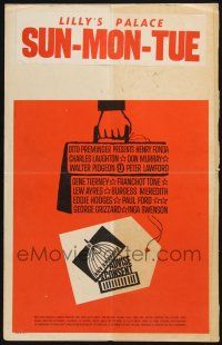 3e662 ADVISE & CONSENT WC '62 Otto Preminger, classic Saul Bass Washington Capitol artwork!