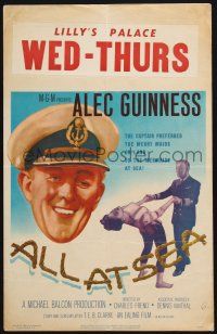 3e666 ALL AT SEA WC '58 Alec Guinness preferred the merry maids on land to the mermaids at sea!