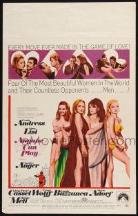 3e675 ANYONE CAN PLAY WC '68 sexiest near-naked Ursula Andress, Virna Lisi, Claudine Auger & Mell!