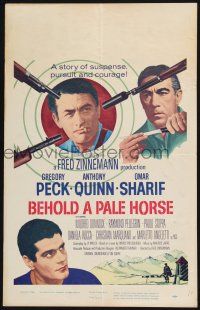 3e694 BEHOLD A PALE HORSE WC '64 Gregory Peck, Anthony Quinn, Sharif, from Pressburger's novel!