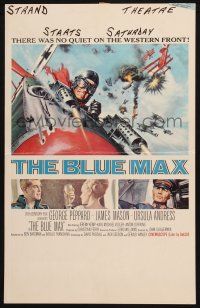 3e700 BLUE MAX WC '66 great artwork of WWI fighter pilot George Peppard in airplane!