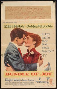 3e708 BUNDLE OF JOY WC '57 romantic close up of Debbie Reynolds & Eddie Fisher in love!