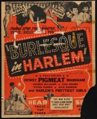 3e709 BURLESQUE IN HARLEM WC '54 Dewey Pigmeat Markham, Harlem's prettiest striptease beauties!