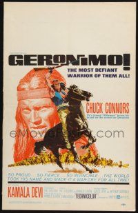 3e759 GERONIMO WC '62 most defiant Native American Indian warrior Chuck Connors!