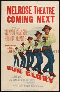 3e769 GUN GLORY WC '57 Stewart Granger is faster than the fastest gun alive, cool multiple images!