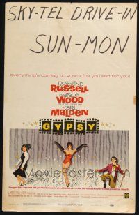 3e773 GYPSY WC '62 wonderful artwork of Rosalind Russell & sexiest Natalie Wood!