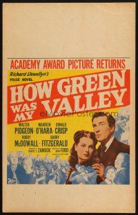 3e789 HOW GREEN WAS MY VALLEY WC R46 John Ford, cool montage of entire cast, Best Picture 1941!