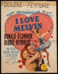 3e794 I LOVE MELVIN WC '53 great romantic art of Donald O'Connor & Debbie Reynolds!
