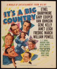 3e807 IT'S A BIG COUNTRY WC '51 Gary Cooper, Janet Leigh, Gene Kelly & other major stars!