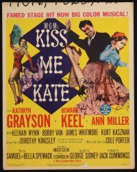 3e825 KISS ME KATE WC '53 great image of Howard Keel spanking Kathryn Grayson, sexy Ann Miller!