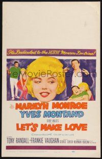 3e836 LET'S MAKE LOVE WC '60 three images of super sexy Marilyn Monroe & Yves Montand!
