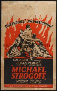 3e858 MICHAEL STROGOFF WC '26 Universal silent version of Jules Verne novel, cool art!