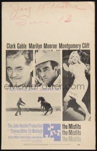 3e862 MISFITS WC '61 Clark Gable, sexy Marilyn Monroe, Montgomery Clift, John Huston