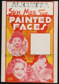 3e875 PAINTED FACES WC '29 circus clown Joe E. Brown is jury hold out in girl's murder trial!