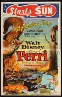 3e881 PERRI WC '57 Disney's fabulous first in motion picture story-telling, wacky squirrels!