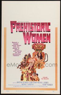 3e886 PREHISTORIC WOMEN WC '66 Slave Girls, art of sexiest cave babe with whip!