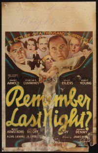 3e896 REMEMBER LAST NIGHT? WC '35 James Whale, full-length Sally Eilers + cool cast montage!