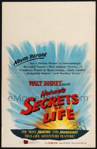 3e906 SECRETS OF LIFE WC '56 Disney's most amazing & miraculous True Life Adventure feature!