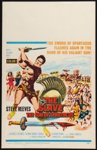 3e923 SLAVE WC '63 Il Figlio di Spartacus, art of Steve Reeves as the son of Spartacus!
