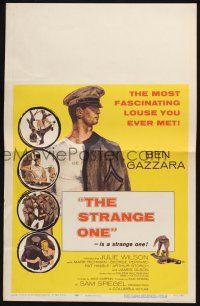 3e940 STRANGE ONE WC '57 military cadet Ben Gazzara is the most fascinating louse you ever met!