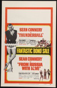 3e962 THUNDERBALL/FROM RUSSIA WITH LOVE WC '68 Bond sale of two of Sean Connery's best 007 roles!