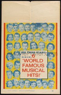 3e994 WORLD FAMOUS MUSICAL HITS WC '63 Judy Garland, Sinatra & all of MGM's best pictured!
