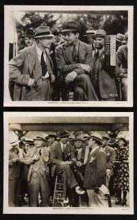 3f509 SARATOGA 2 8x10 stills '37 Clark Gable, Lionel Barrymore, Cliff Edwards, horse racing!