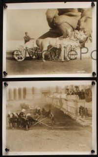 3f393 BEN-HUR 3 8x10 stills '25 Ramon Novarro, chariot race images & crash that didn't hurt horses!