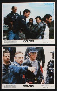 3f616 COLORS 8 8x10 mini LCs '88 Sean Penn & Robert Duvall as cops, directed by Dennis Hopper!